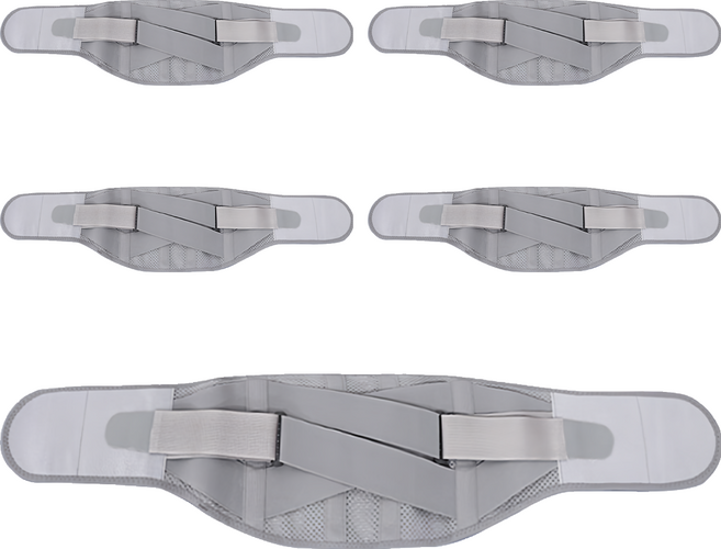 TIMLEI 日本 可調式綁帶護腰帶 腰肌勞損腰托 束腰帶 灰色, 5個