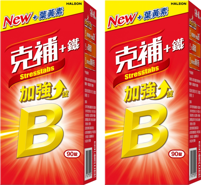 克補 B群 + 鐵加強錠, 2個, 90顆