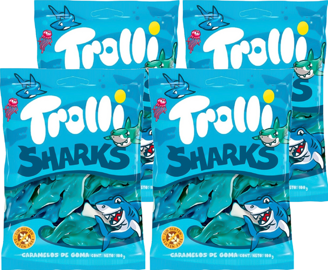 Trolli 多利軟糖 鯊魚造型, 100g, 4個