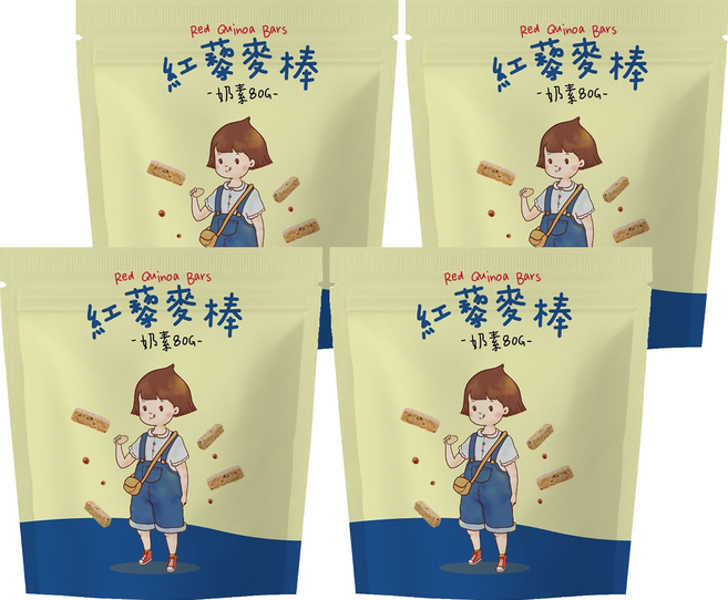 CHILL 愛吃 紅藜麥棒, 80g, 4個