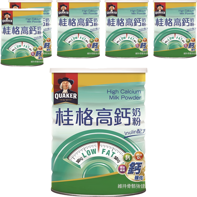 QUAKER 桂格 高鈣奶粉 Inulin配方, 750g, 6罐