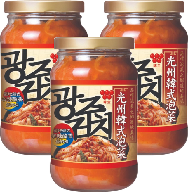 味全 光州韓式泡菜, 350g, 3個