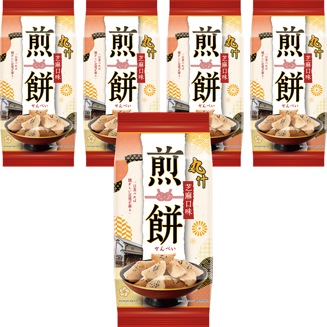 丸什 日式煎餅 芝麻, 200g, 5個