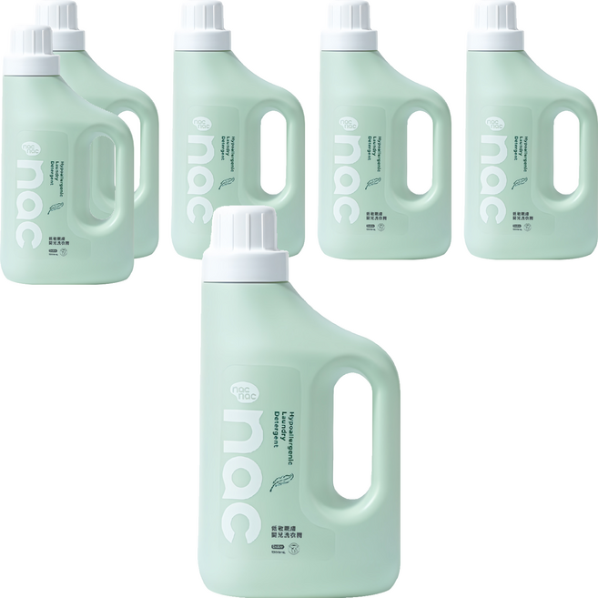 nac nac 低敏親膚嬰兒洗衣精, 6個, 1.2L
