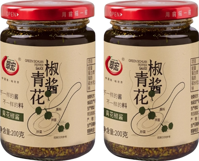 翠宏 青花椒醬, 200g, 2個
