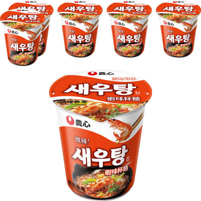 NONGSHIM 農心 蝦味杯麵 67g, 6入