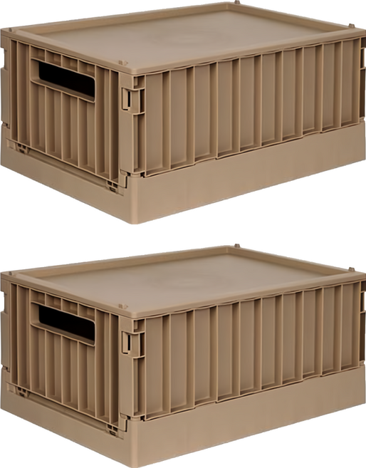 HOMBOXX 瓦特工業風收納盒 18L, 卡其色, 2個