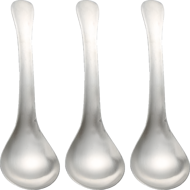 Chieh Pao 潔豹 304不銹鋼 大和拉麵中匙, 3支, 銀色