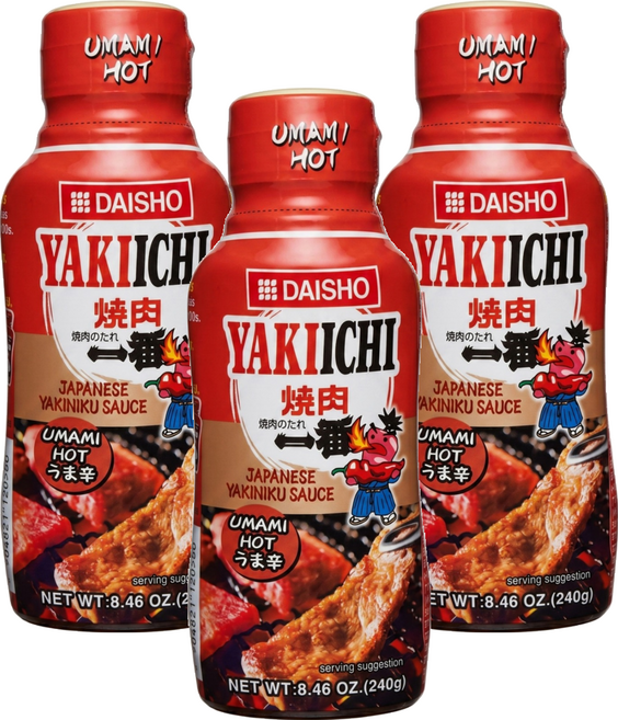 DAISHO 大逸昌 YAKIICHI燒肉一番 辣味烤肉醬, 240g, 3個