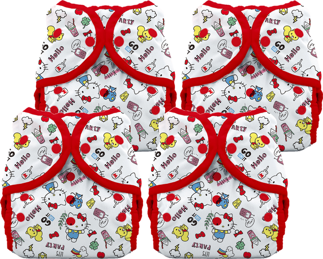 THiRSTiES 游泳尿布 SANRIO聯名款 Hello Kitty My Friends, M, 4件