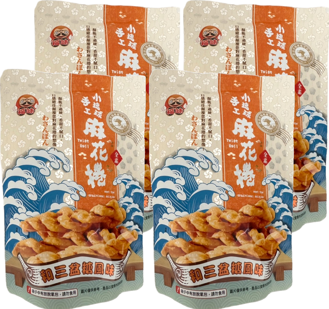 福味 麻花捲 和三盆糖, 200g, 4個