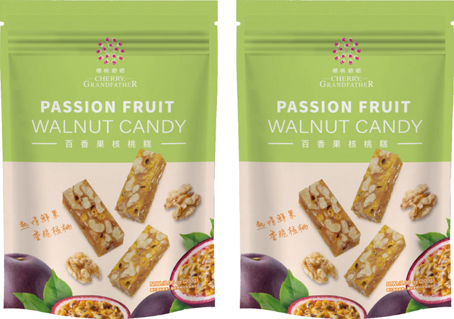 CHERRY GRANDFATHER 櫻桃爺爺 百香果核桃糕, 200g, 2個