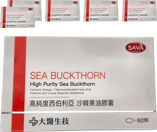 大醫生技 西伯利亞沙棘果油, 60顆, 0.7g, 6盒