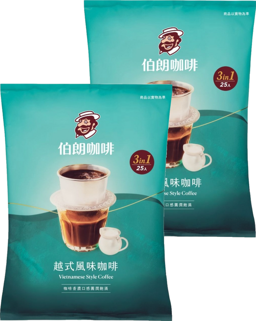 金車 MR.BROWN 伯朗咖啡 越式咖啡三合一, 18g, 2套, 25個裝