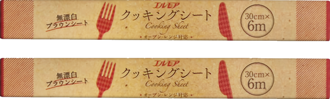 ELLEMOI 無漂白烘培紙, 6m, 1入, 2盒