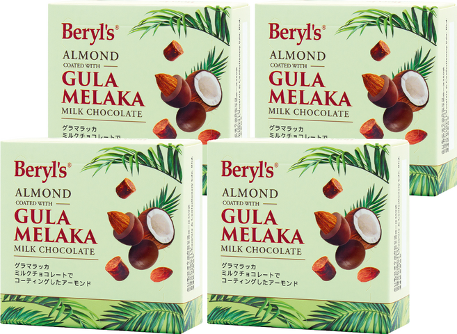Beryl's 杏仁夾心椰子糖牛奶巧克力, 60g, 4個