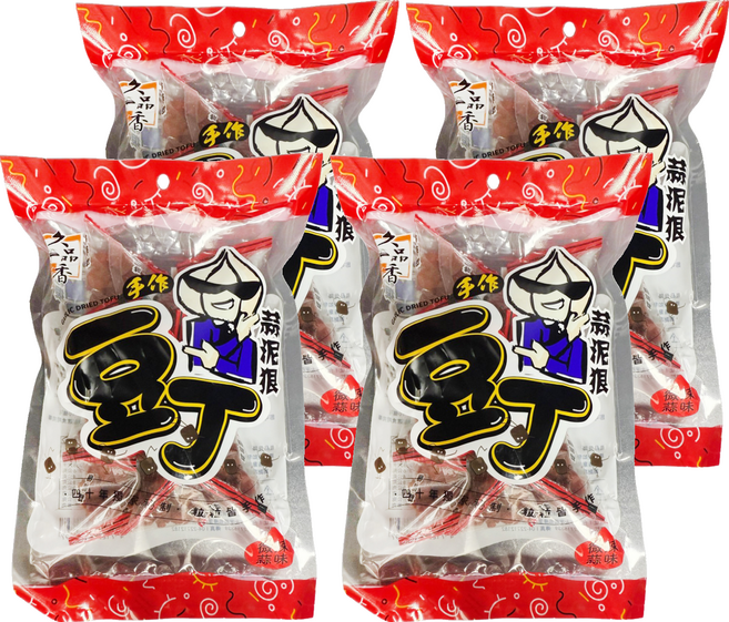 久品香 微辣蒜味豆丁, 130g, 4袋