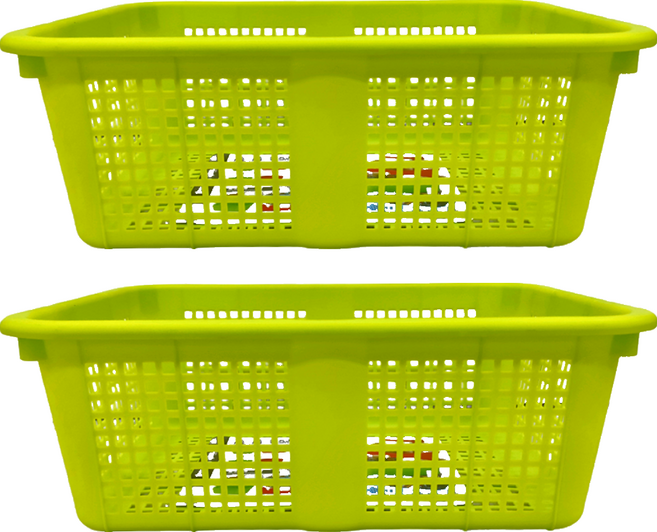 KEYWAY 聯府 高滿深型籃 US-3023 23L, 綠色, 2個