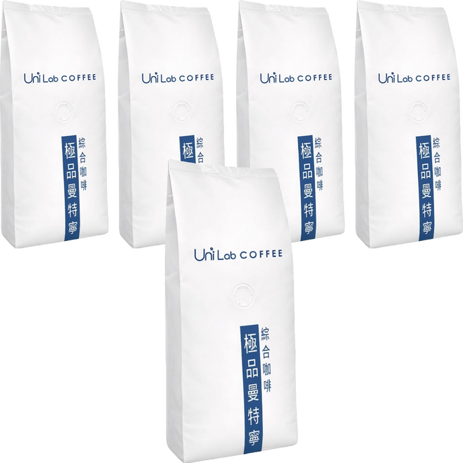 Uni Lab COFFEE 極品曼特寧咖啡豆, 450g, 5個, 全豆咖啡(未研磨)