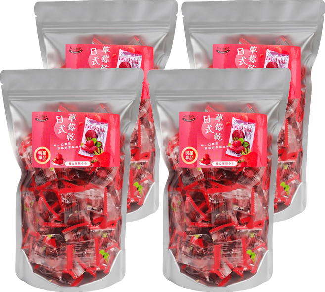 Vitality life 品鮮生活 日式草莓果乾, 4個, 300g