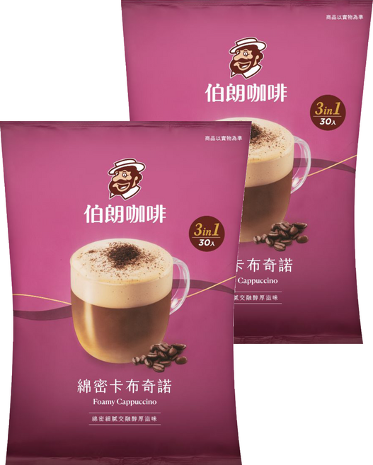 金車 MR.BROWN 伯朗咖啡 綿密卡布奇諾三合一, 60個
