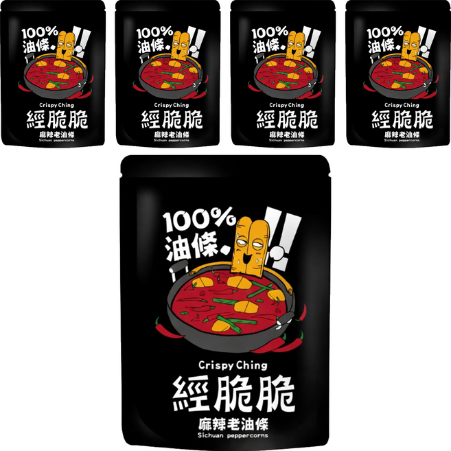 Crispy Ching 經脆脆 老油條 椒香麻辣, 50g, 5包