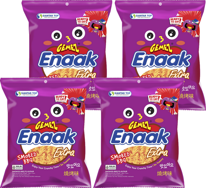 GEMEZ Enaak 韓式小雞麵 燒烤味, 4個, 84g