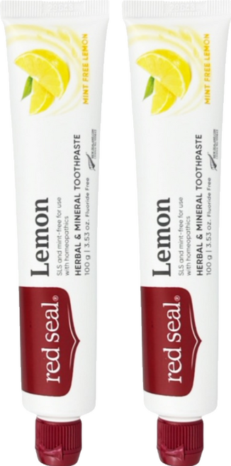 red seal 紅印 檸檬牙膏, 2個, 100g