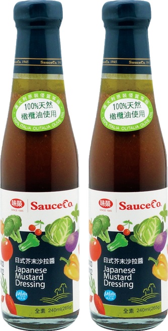 味榮 日式芥末沙拉醬, 2個, 240ml