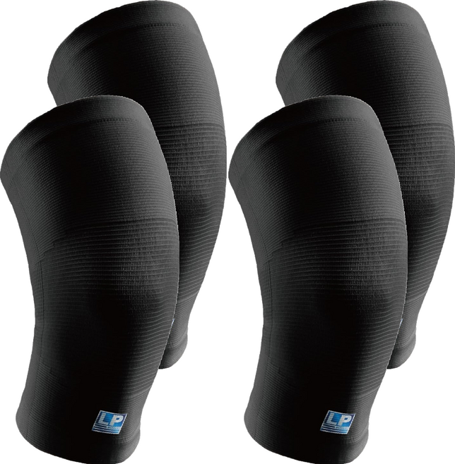 LP SUPPORT 高伸縮型膝護套 647R1-BK-M, 4個