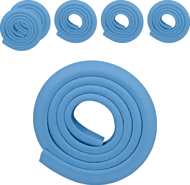 兒童安全防撞條 L型, 藍色, 6條