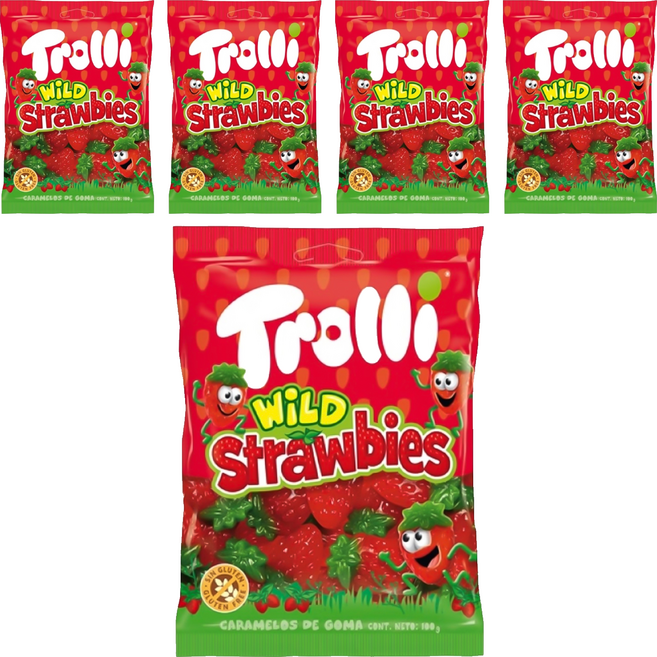 Trolli 多利軟糖 草莓造型, 100g, 5包