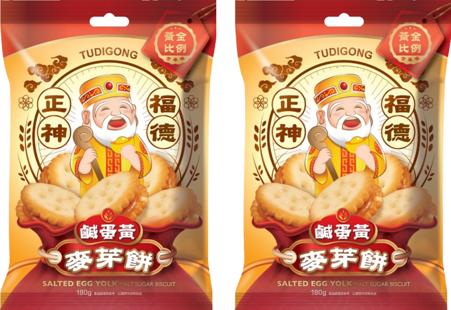 黃金比例 土地公鹹蛋麥芽糖, 2個, 180g