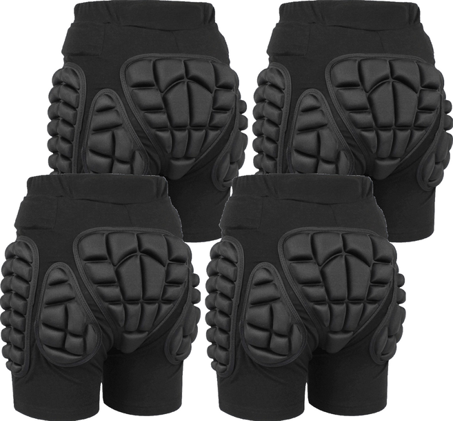 三次方 加厚防摔褲, 黑色, 4個