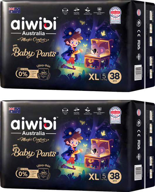 aiwibi 愛薇彼 安撫魔法褲型尿布, 76片, 特大碼 (XL)