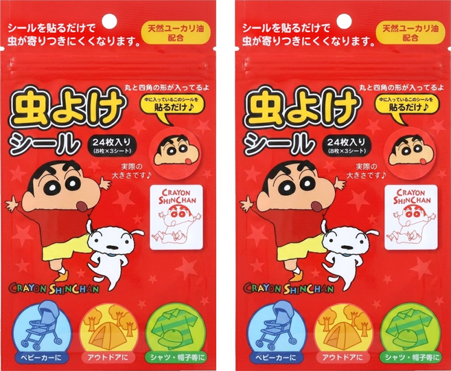 Shinchan 蠟筆小新 防蚊貼, 2個, 24片