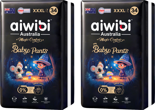 aiwibi 愛薇彼 安撫魔法褲型尿布, 68片, 超大號以上 (3XL)
