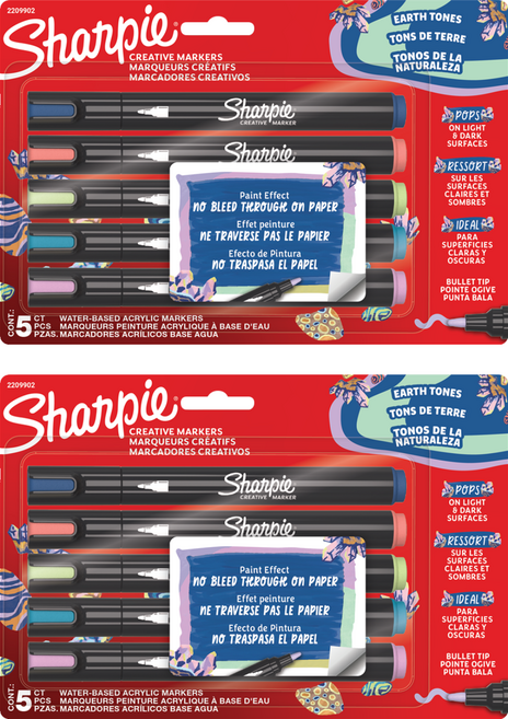 Sharpie 創意型水性馬克筆 圓頭款, 2套, 5個
