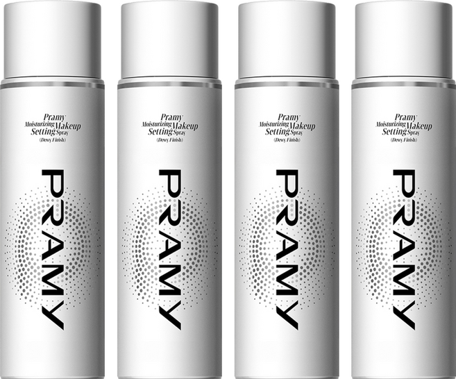 PRAMY 柏瑞美 台灣公司貨 長效保濕定妝噴霧 水光亮面, 4個, 100ml