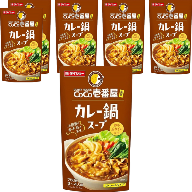 DAISHO 大逸昌 Coco壹番屋 咖喱火鍋高湯, 750g, 6包