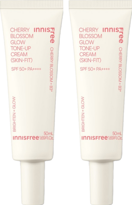 INNISFREE 台灣公司貨 櫻花防曬亮顏霜 SPF50+ PA++++, 2個, 50ml