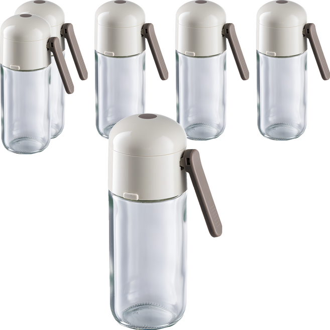 PINMOO 品沐 菲特定量鹽罐 灰色, 6個, 250ml