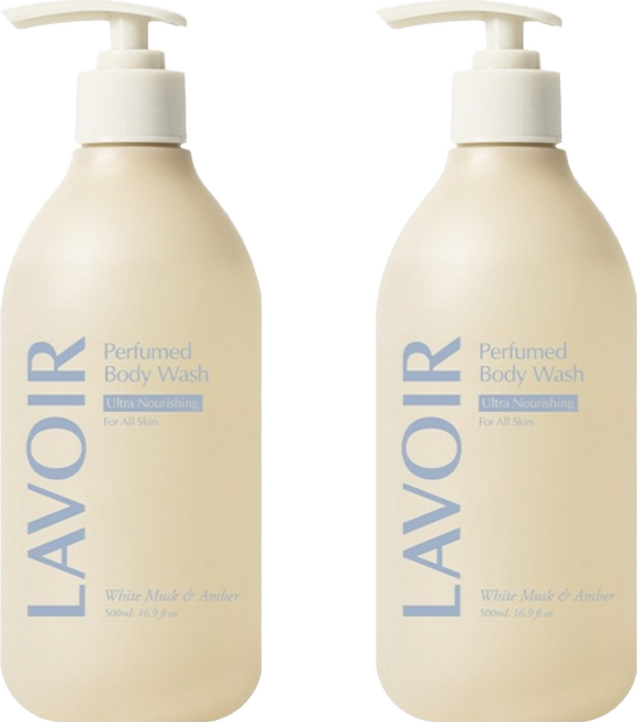 LAVOIR 純素香氛沐浴乳 白麝香與琥珀, 500ml, 2瓶