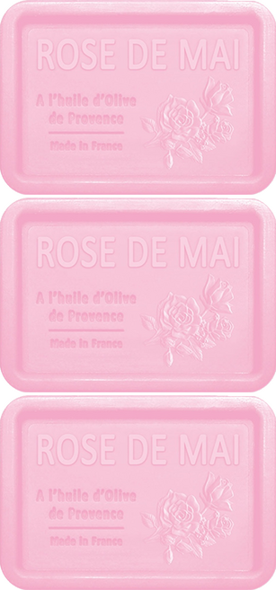 法國 ESPRIT PROVENCE 普羅旺斯皂 五月玫瑰, 120g, 3個