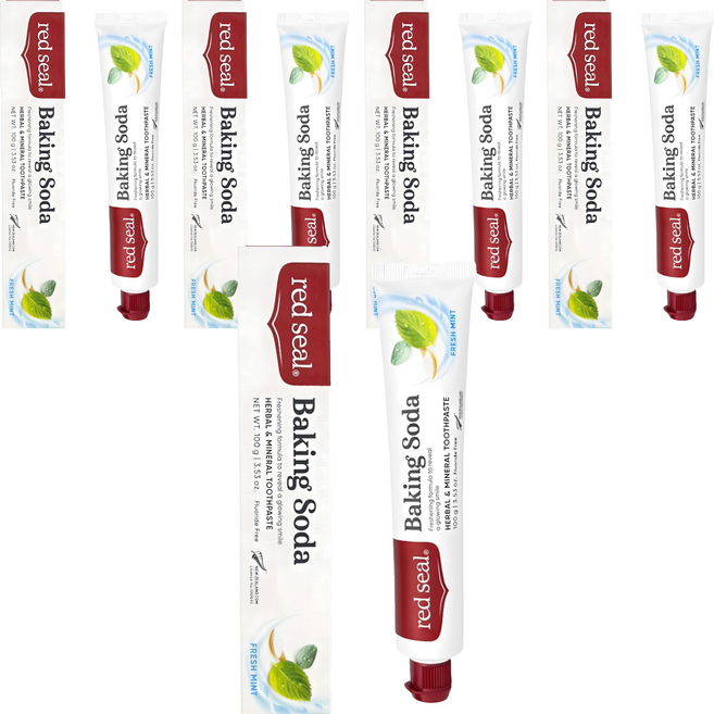 red seal 紅印 小蘇打牙膏, 5個, 100g