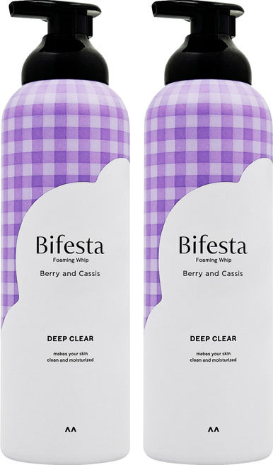 Bifesta 碧菲絲特 極淨碳酸泡洗顏 莓果香, 200g, 2個