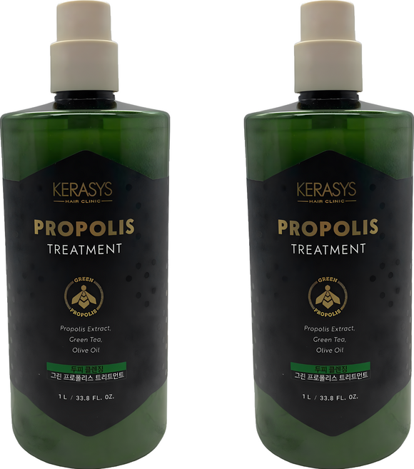 KERASYS 綠蜂膠頭皮清潔護髮素, 2個, 1L