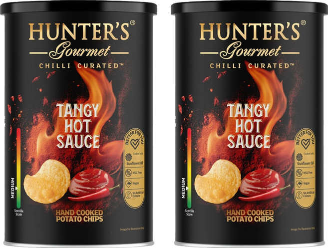 HUNTER'S gourmet 亨特手工洋芋片 香濃酸辣醬味, 150g, 2個