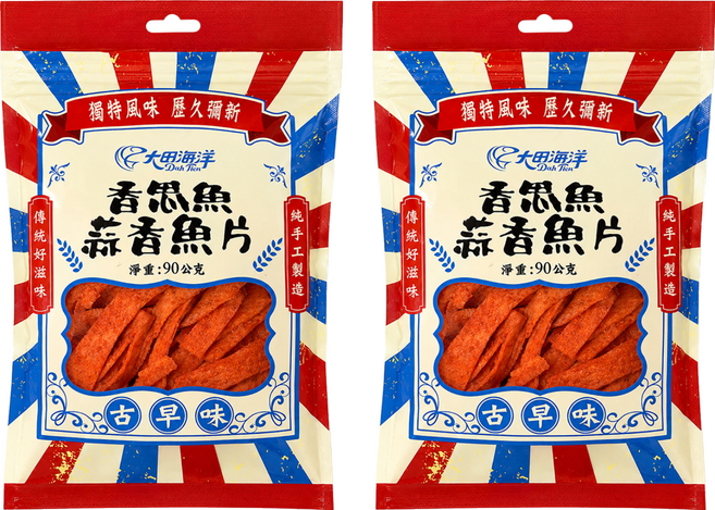 大田海洋 香思魚蒜香魚片, 90g, 2個