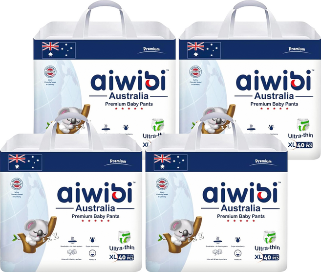 aiwibi 愛薇彼 零觸感瞬吸褲型紙尿褲, XL, 160片